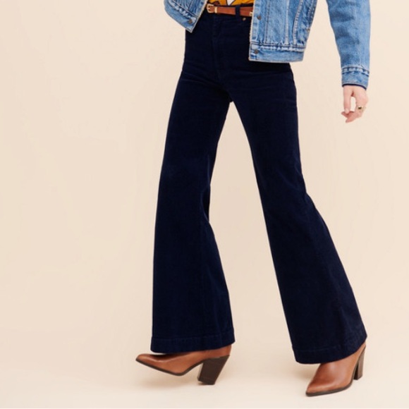 ๐ Rollaโs Eastcoast Corduroy Flares in Midnight Navy - Picture 2 of 15